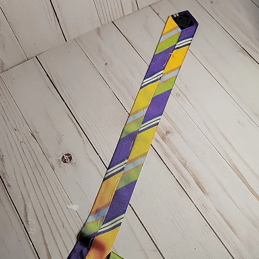 Robert Jensen Colorful Silk Tie New